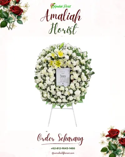 Krans Bunga Duka Cita di Ciaruteun Udik